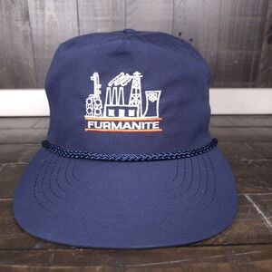 Vintage OTTO‎ Tag Navy Blue Snapback Hat Cap